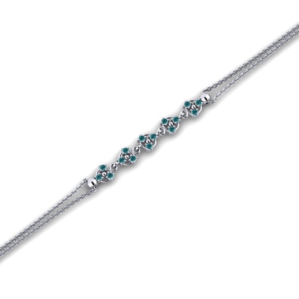 Diamant Bleu Bracelet pour femme Knepa