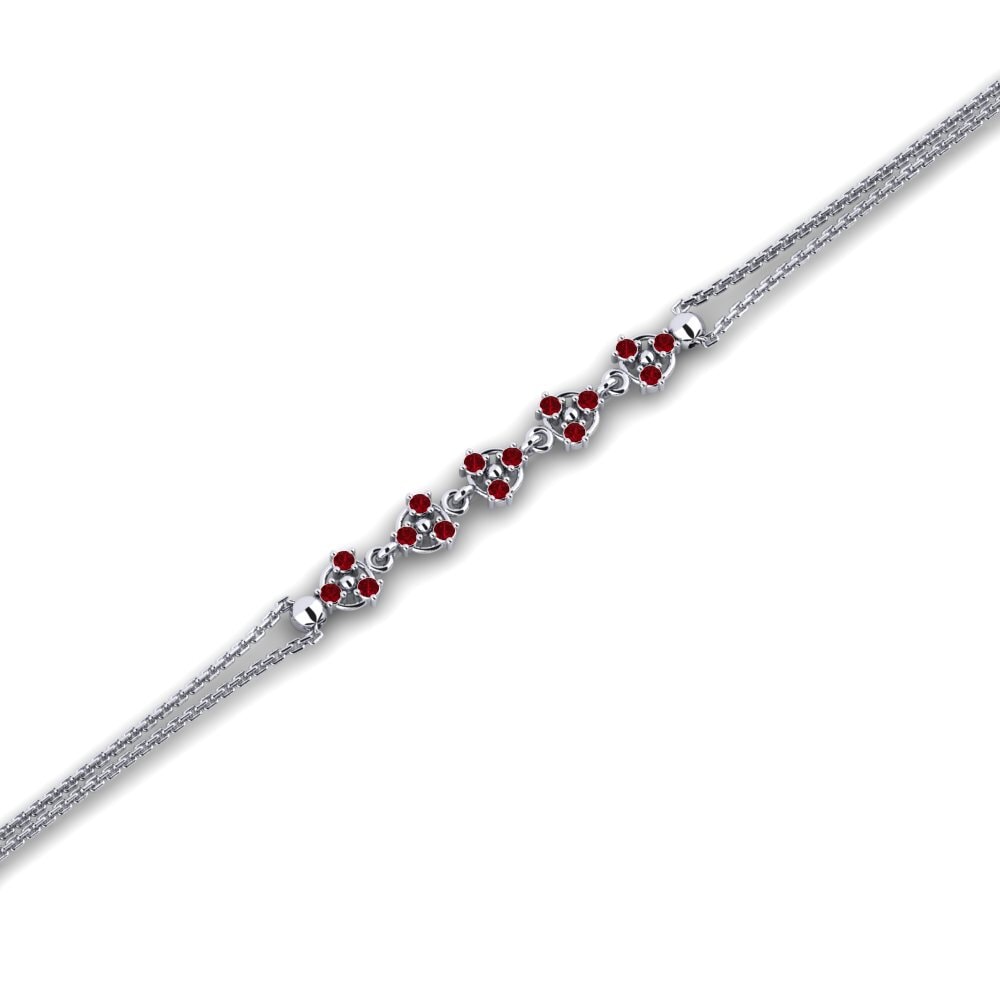 Zircone Rouge Bracelet pour femme Knepa