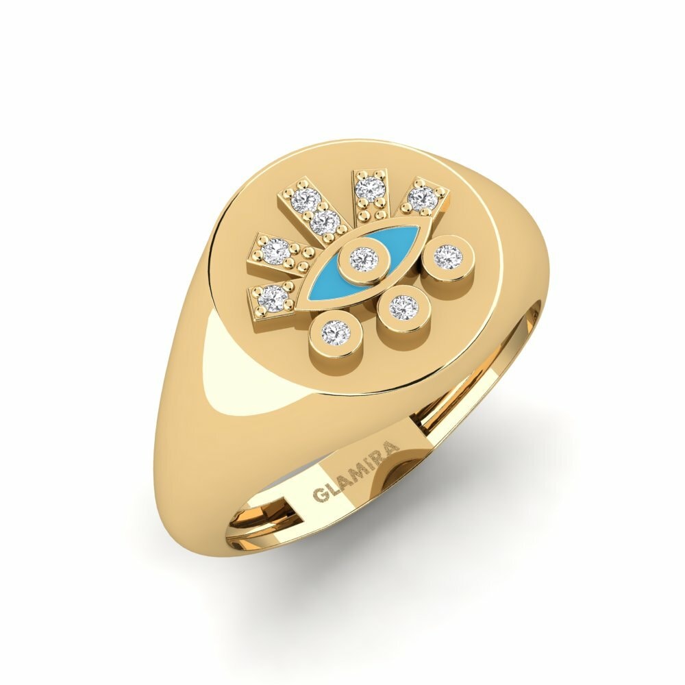 14k Oro Amarillo Anillo Knidos