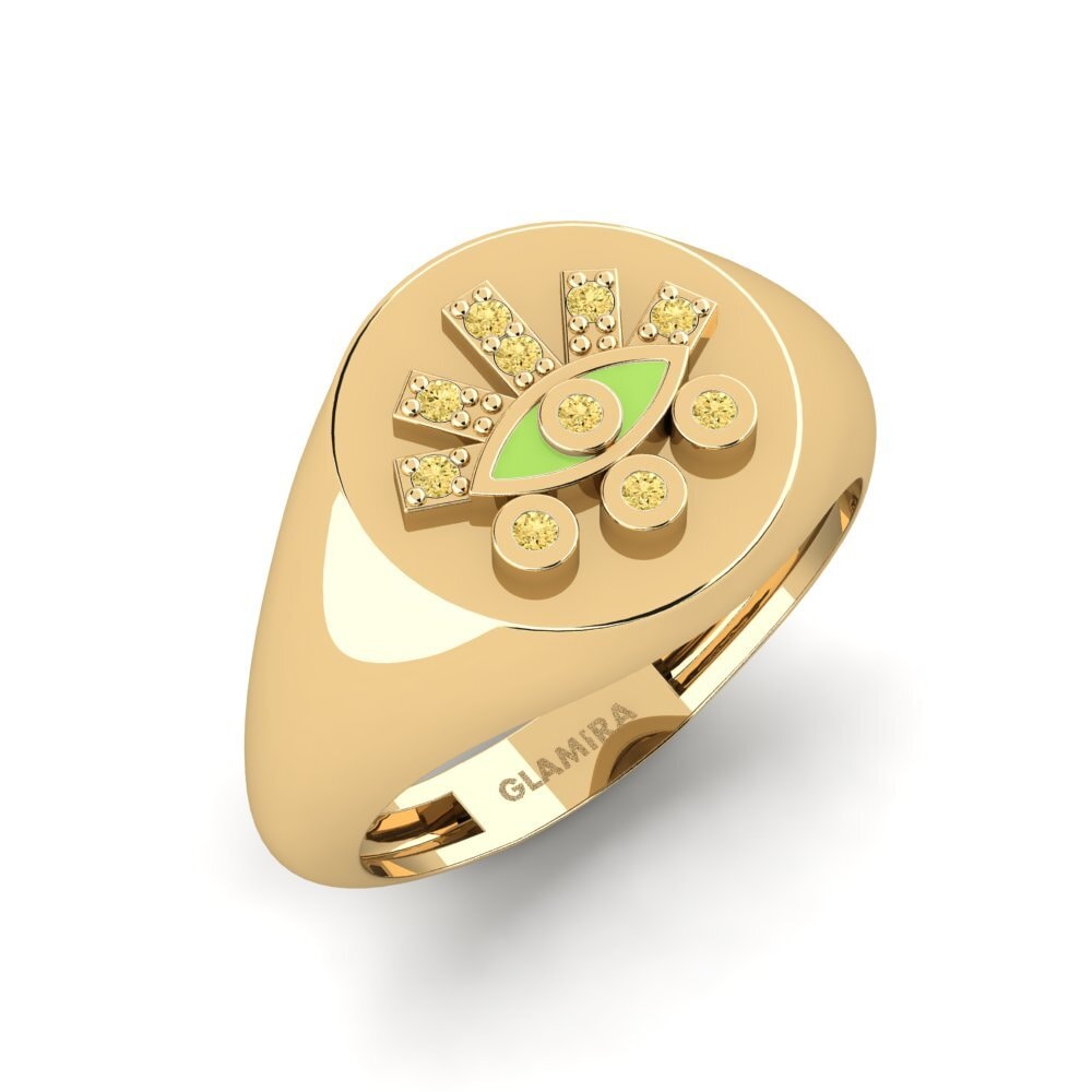 Diamante Amarillo Anillo Knidos