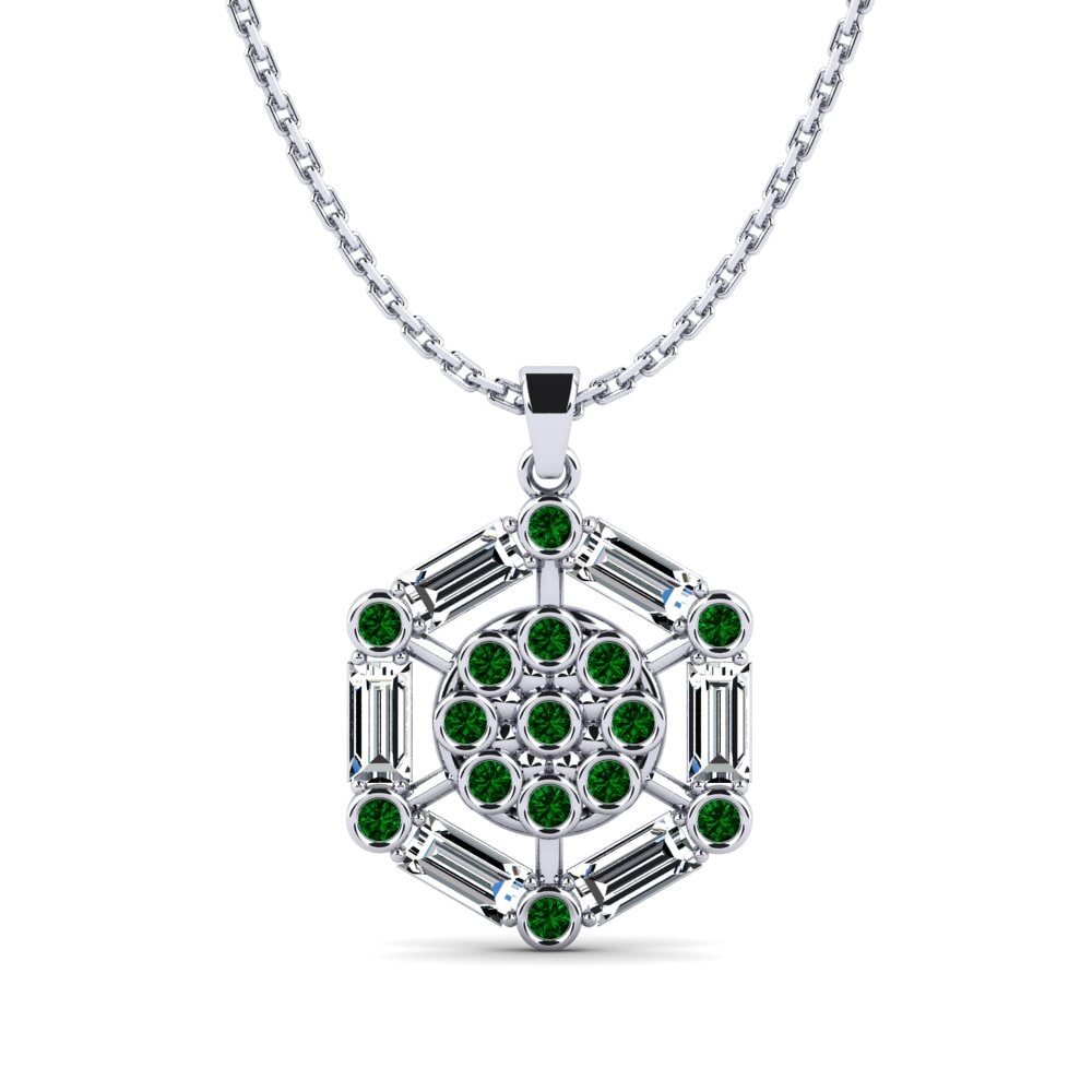 Circonita Verde Colgante de Mujer Knout