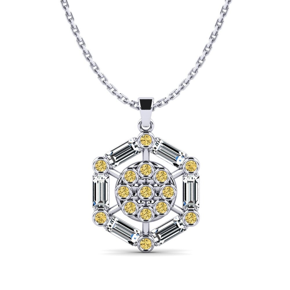 Diamante Amarillo Colgante de Mujer Knout