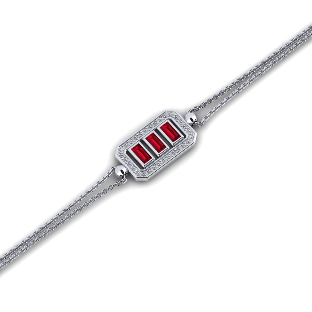 Baguette Red Zirconia Women's Bracelet Koch