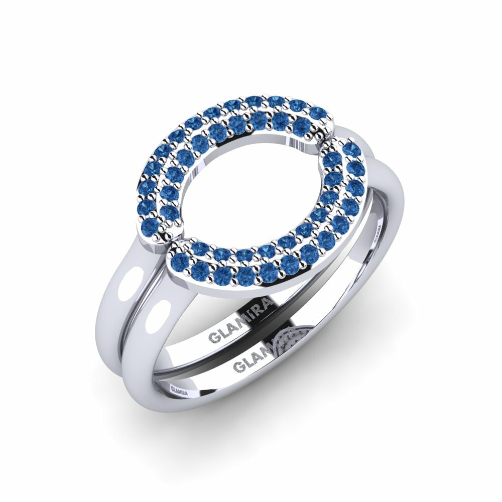 Circonita Azul Oscuro Anillo Koffer E