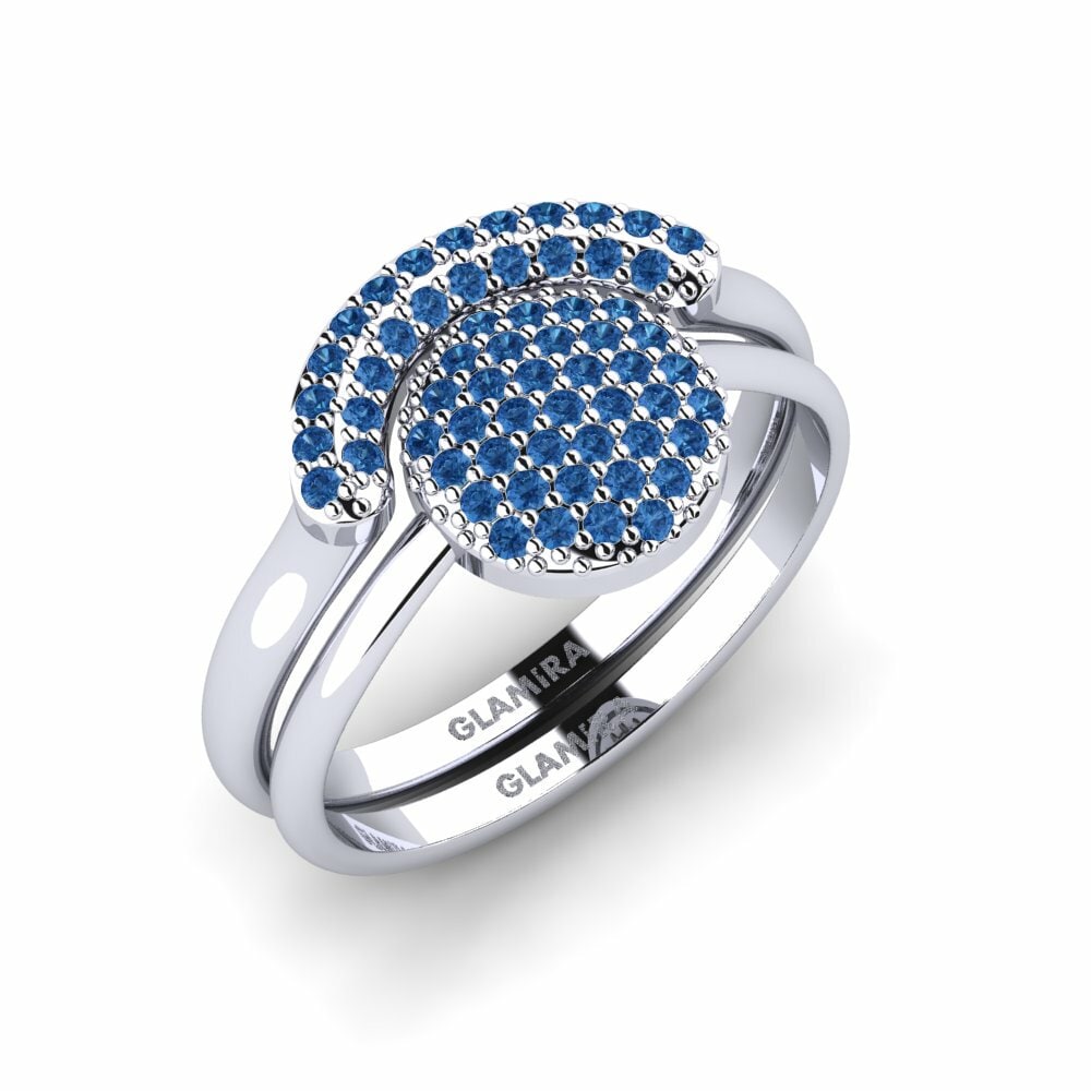 Circonita Azul Oscuro Anillo Koffer I