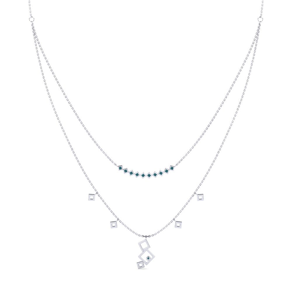 Diamante Azul Collar de Mujer Koisc