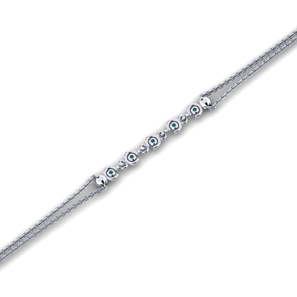 Diamant Bleu Bracelet pour femme Kolko