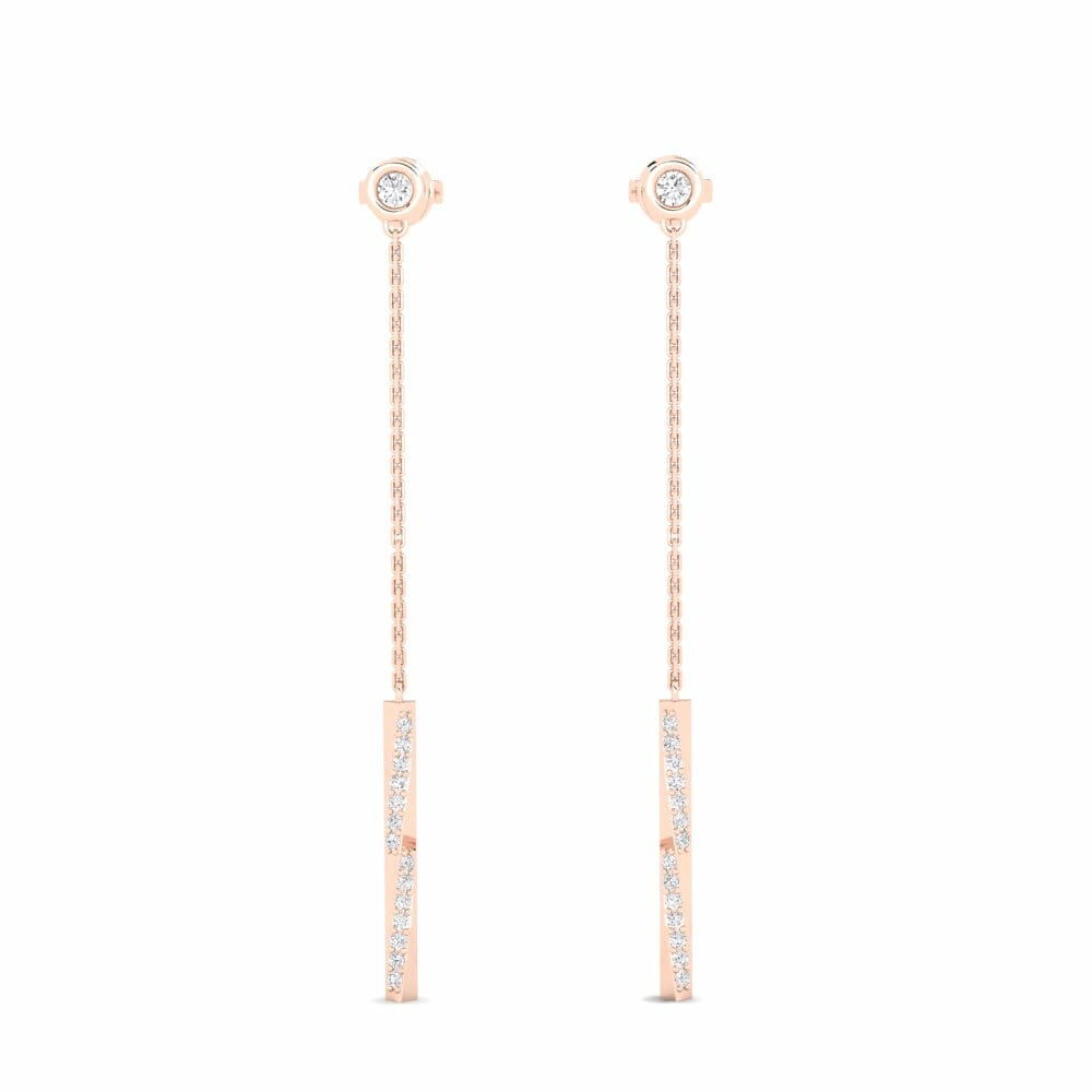 14K Rood Goud Dames Oorbellen Komad