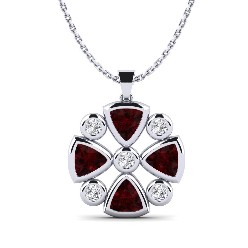 Trillion Garnet Women's Pendant Komones