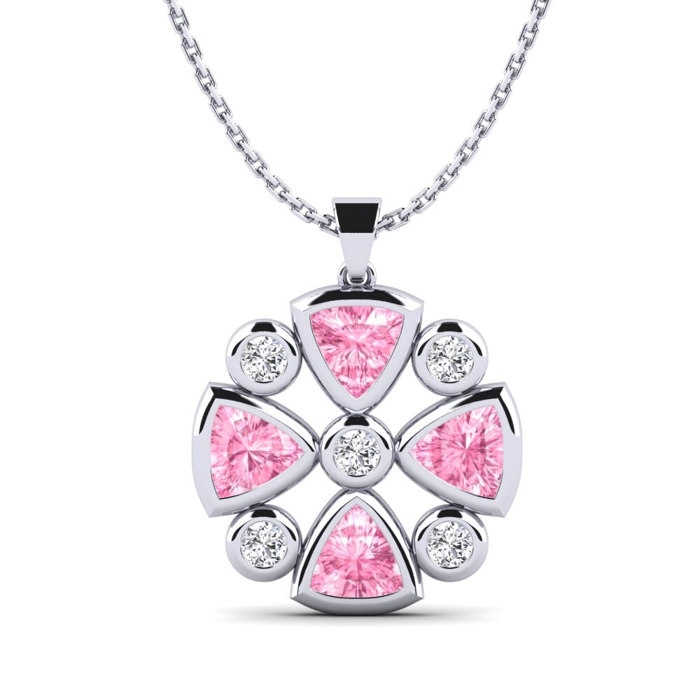 Trillion Pink Sapphire Pendant Komones