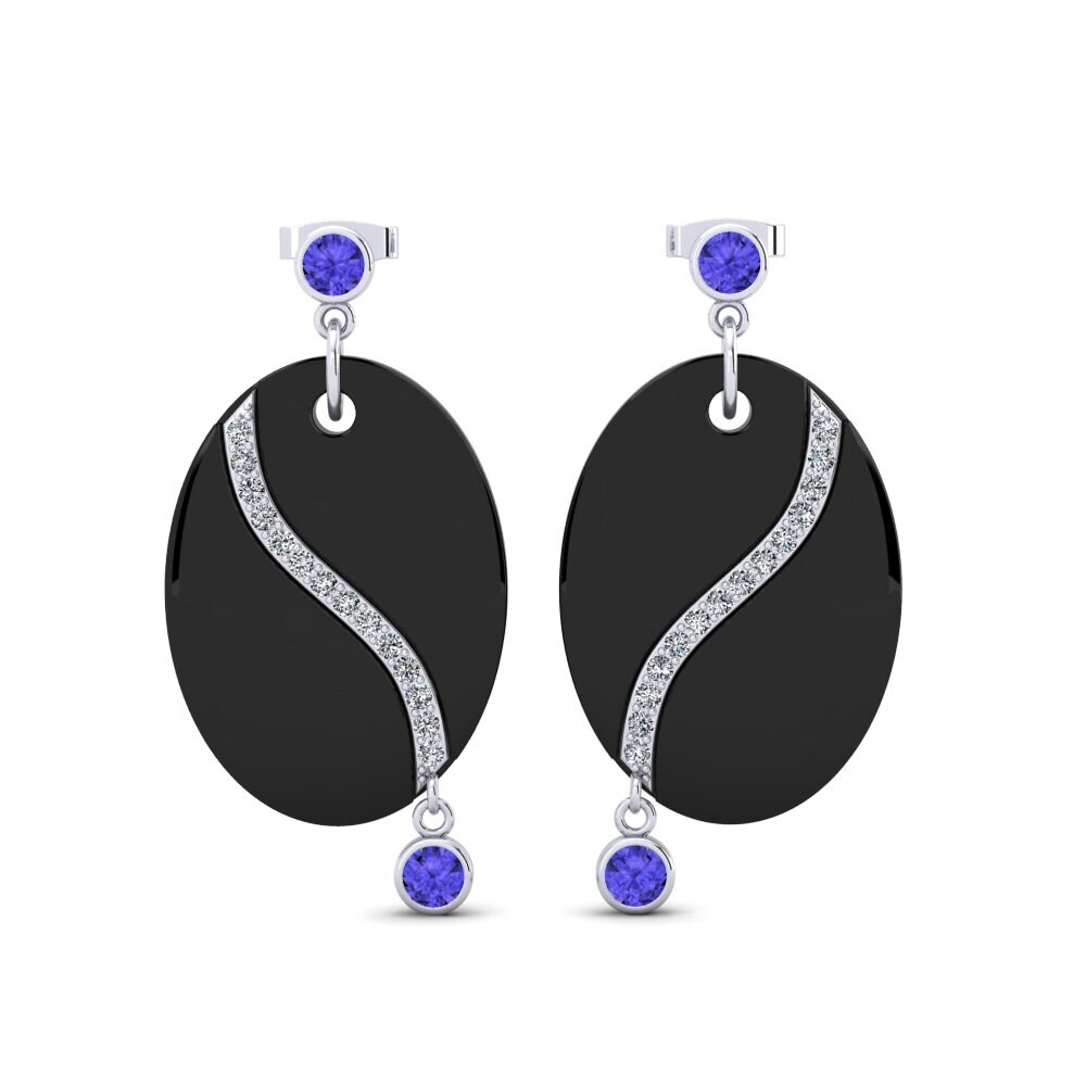 White Silver Tanzanite Women's Earring Konopka