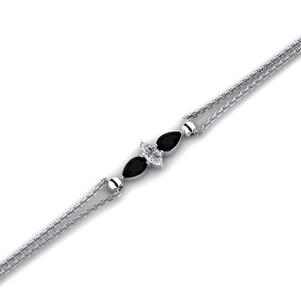 Pera Diamante negro Pulsera Koppa
