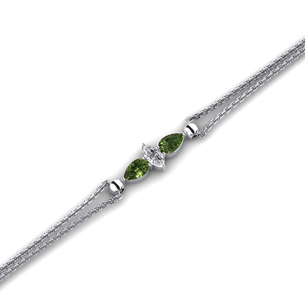 Pera Zafiro verde Pulsera Koppa
