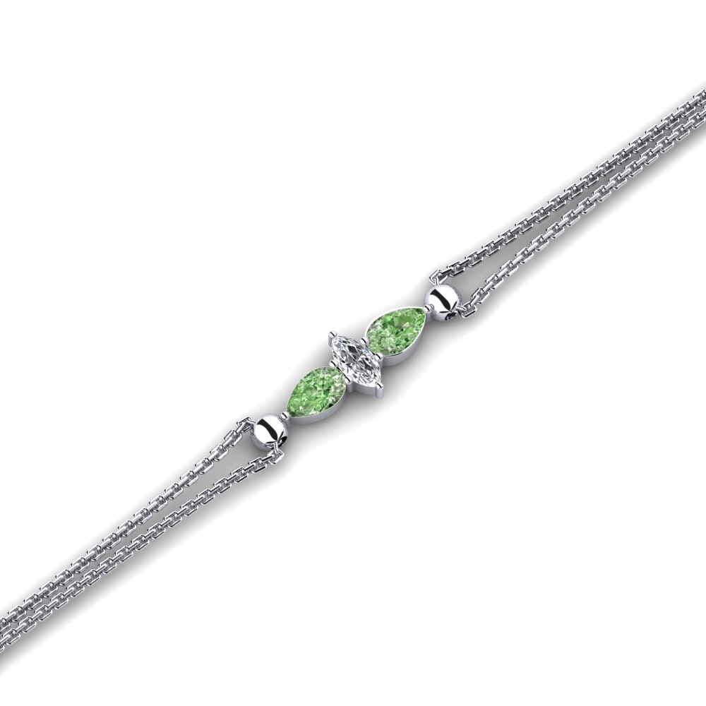 Pera Diamante verde Pulsera Koppa