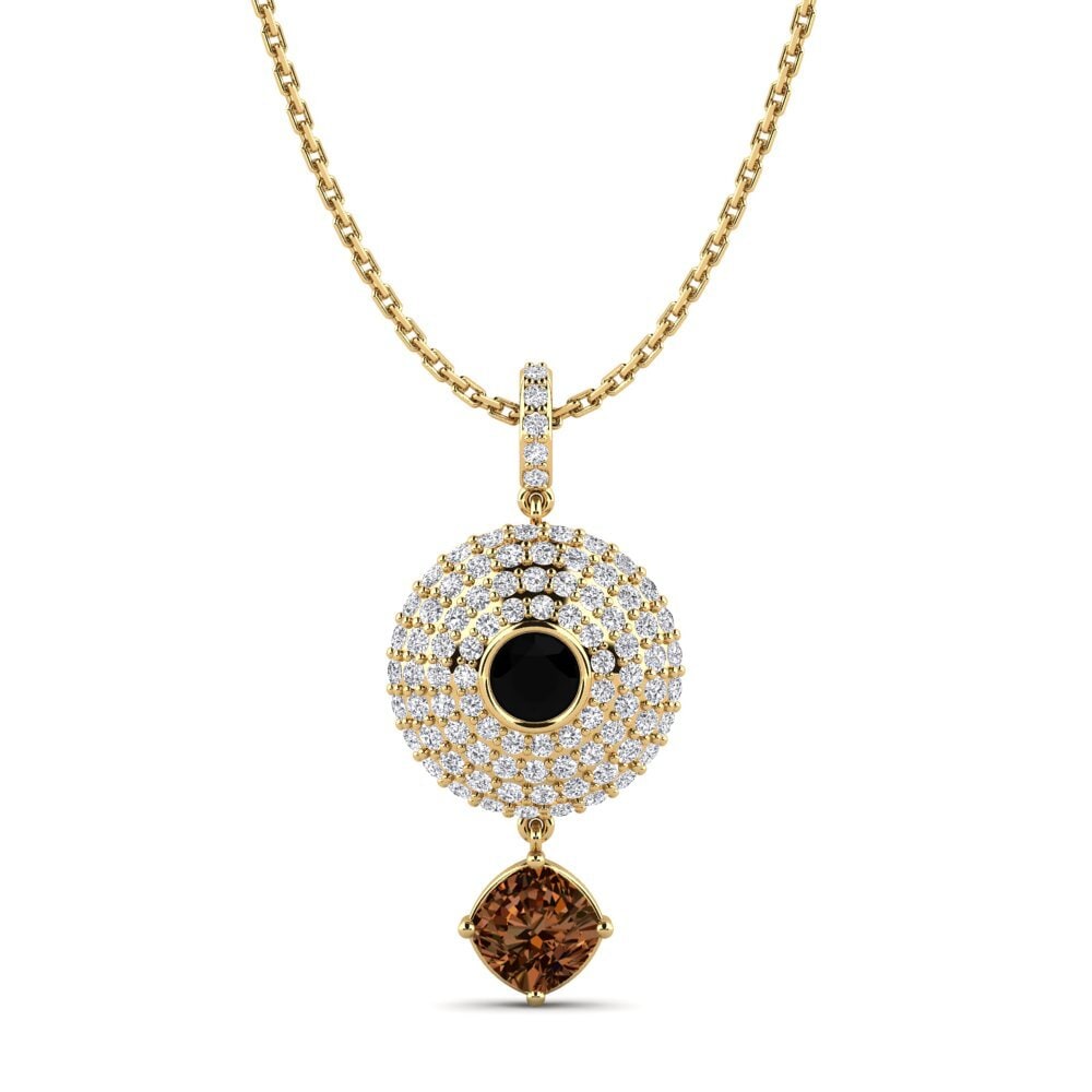 Cushion Brown Diamond Women's Pendant Koralo