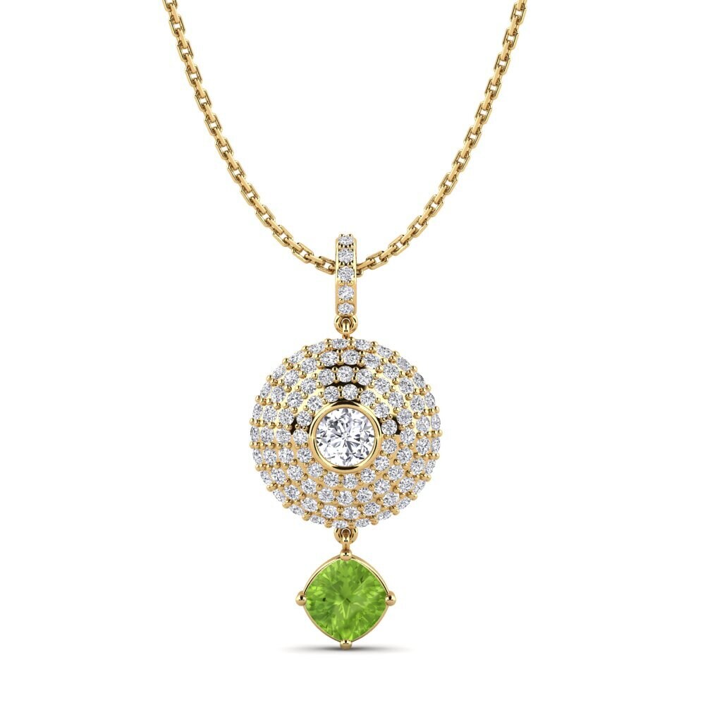 Cushion Peridot Women's Pendant Koralo