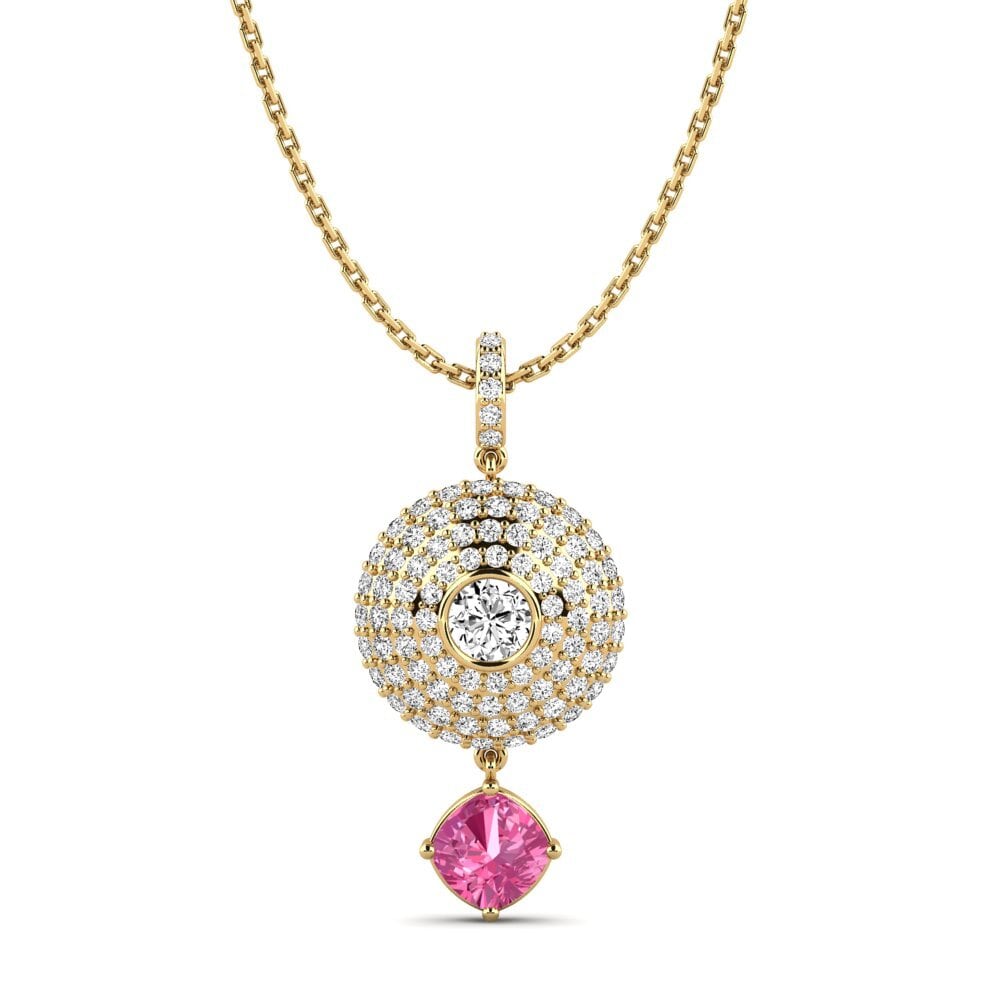 Cushion Pink Tourmaline Women's Pendant Koralo