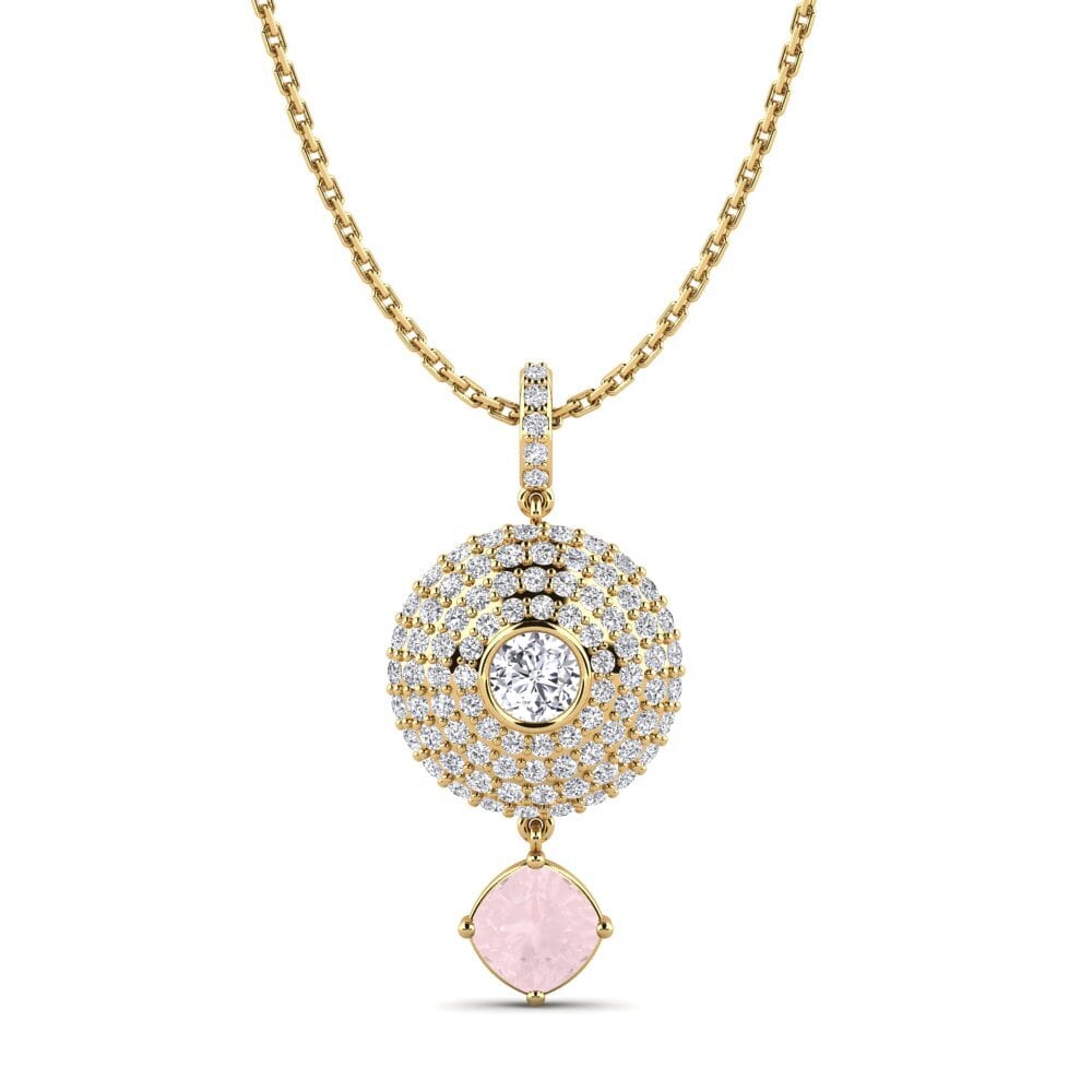 Cushion Rose Quartz Women's Pendant Koralo