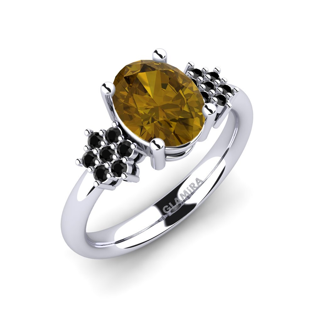 Circón Marrón Anillo de compromiso Kornelia