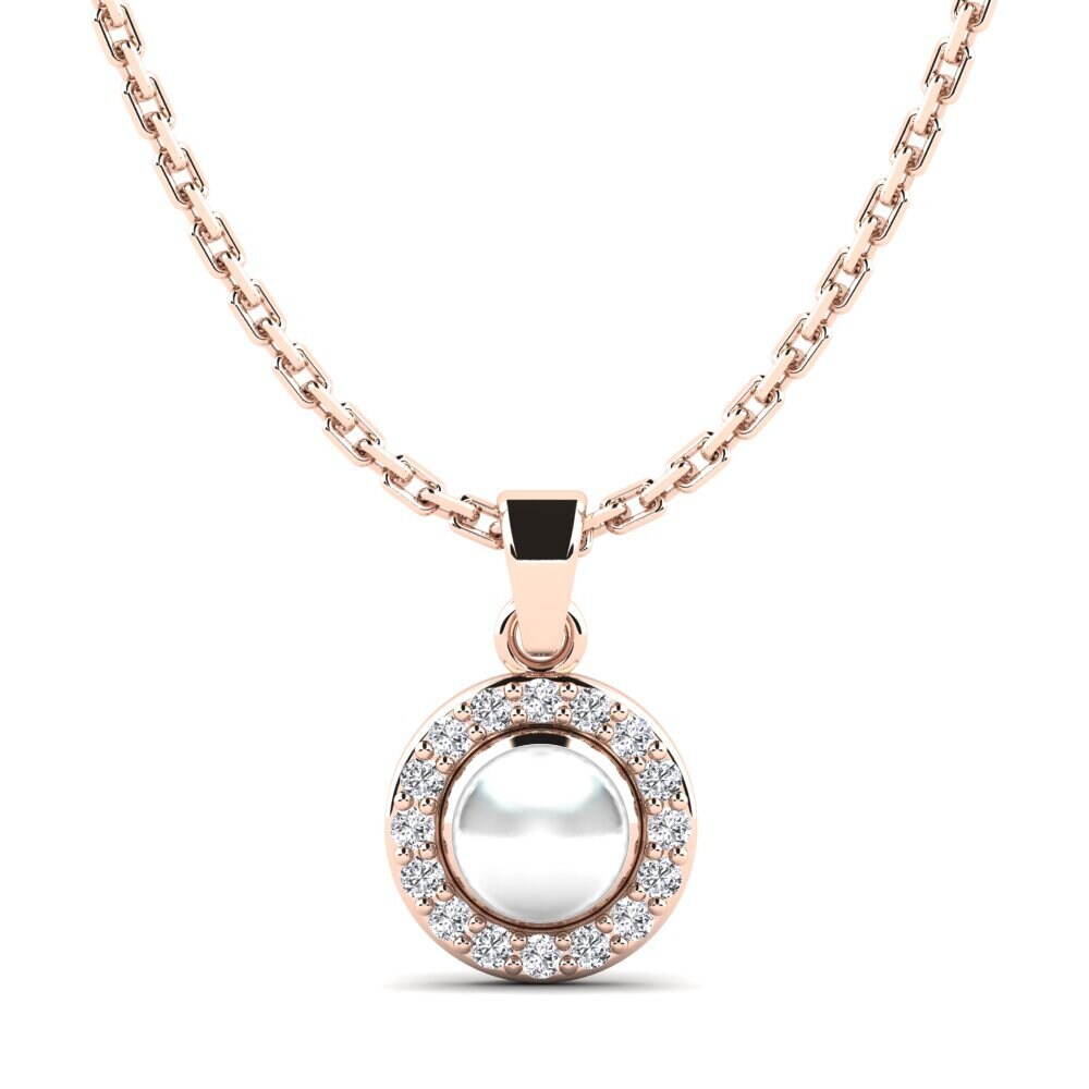 9ct Rose Gold Diamond Women's Pendant Kosta