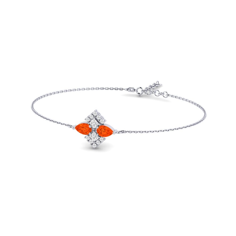 Fire Opal Women's Bracelet Kounoupoi