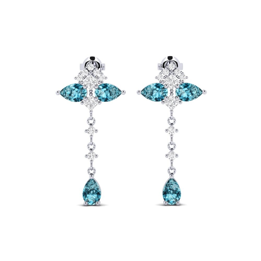 Blue Zircon Women's Earring Kounoupoi