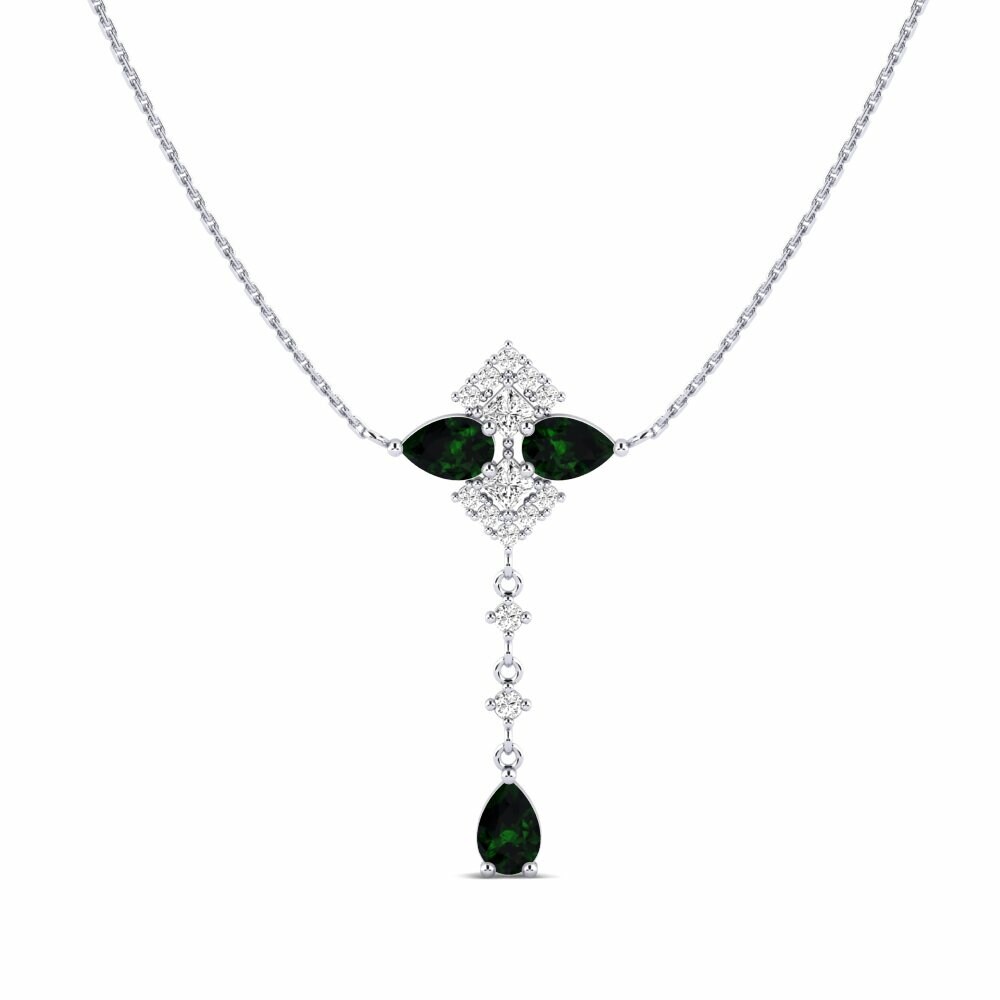 Green Tourmaline Women's Necklace Kounoupoi