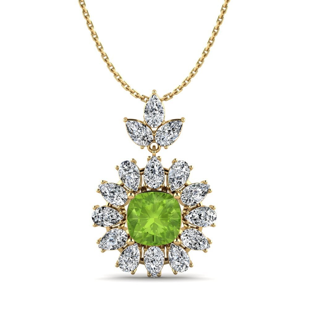Cushion Peridot Women's Pendant Kowalski