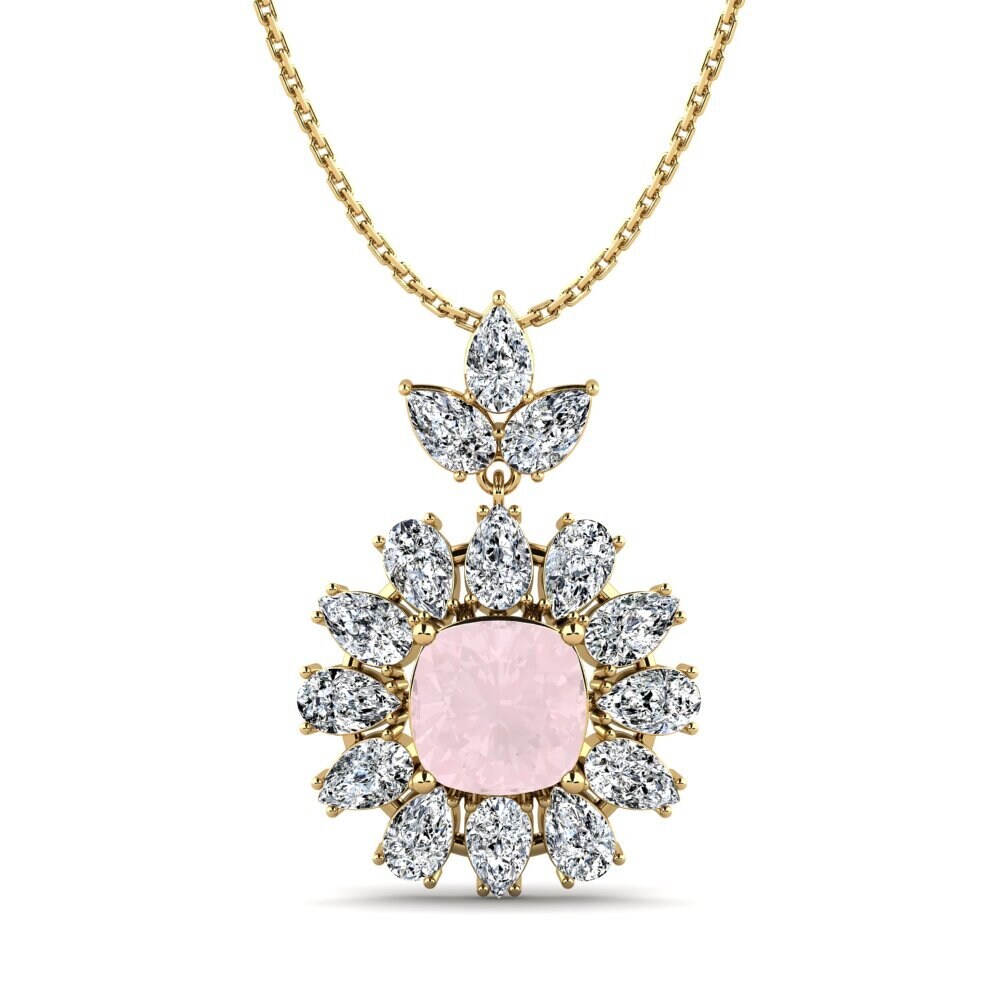 Cushion Rose Quartz Women's Pendant Kowalski
