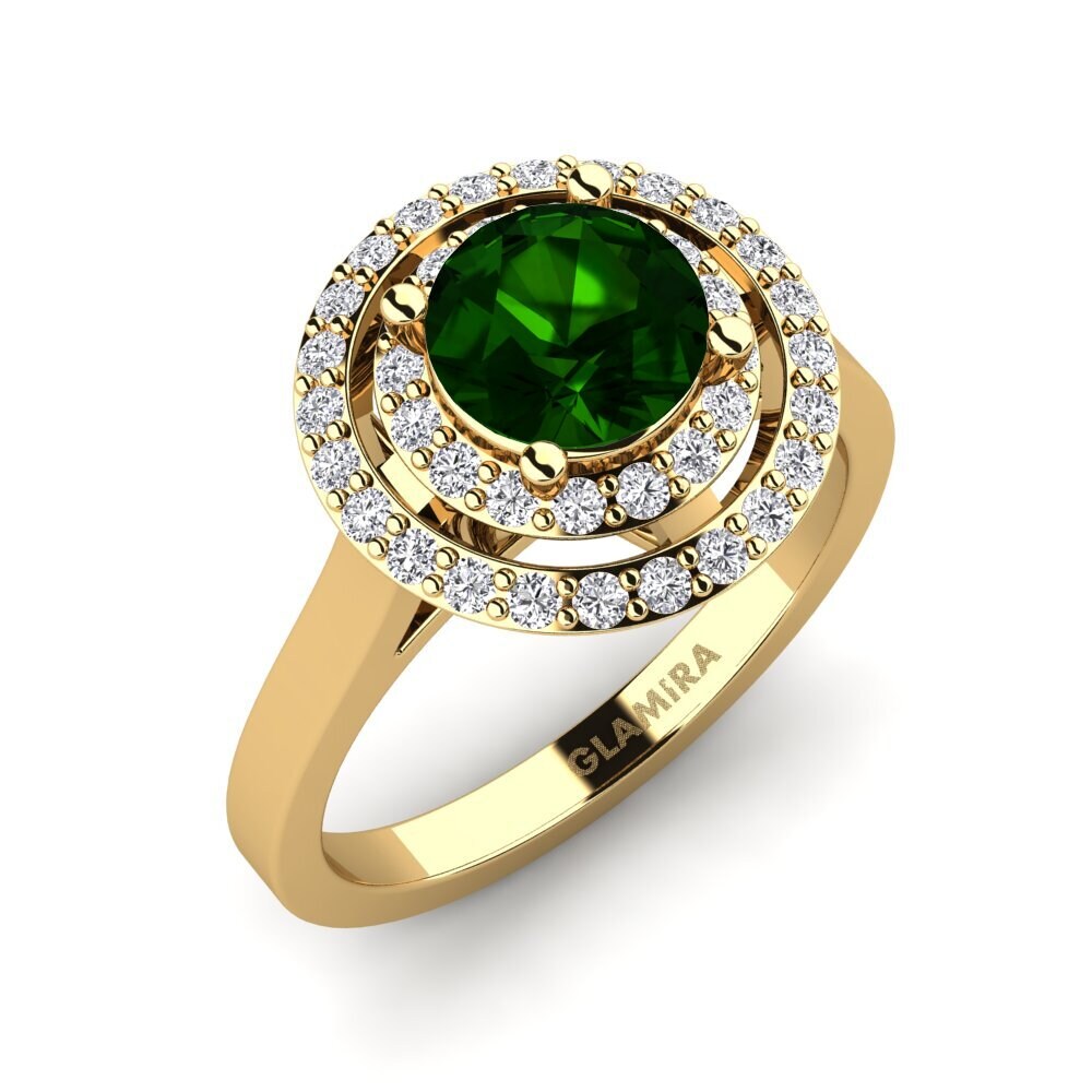 Green Tourmaline Engagement Ring Krait