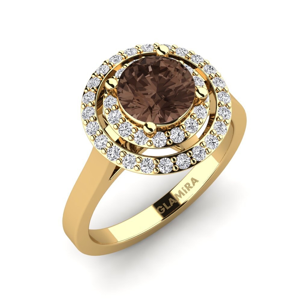 Smoky Quartz Engagement Ring Krait