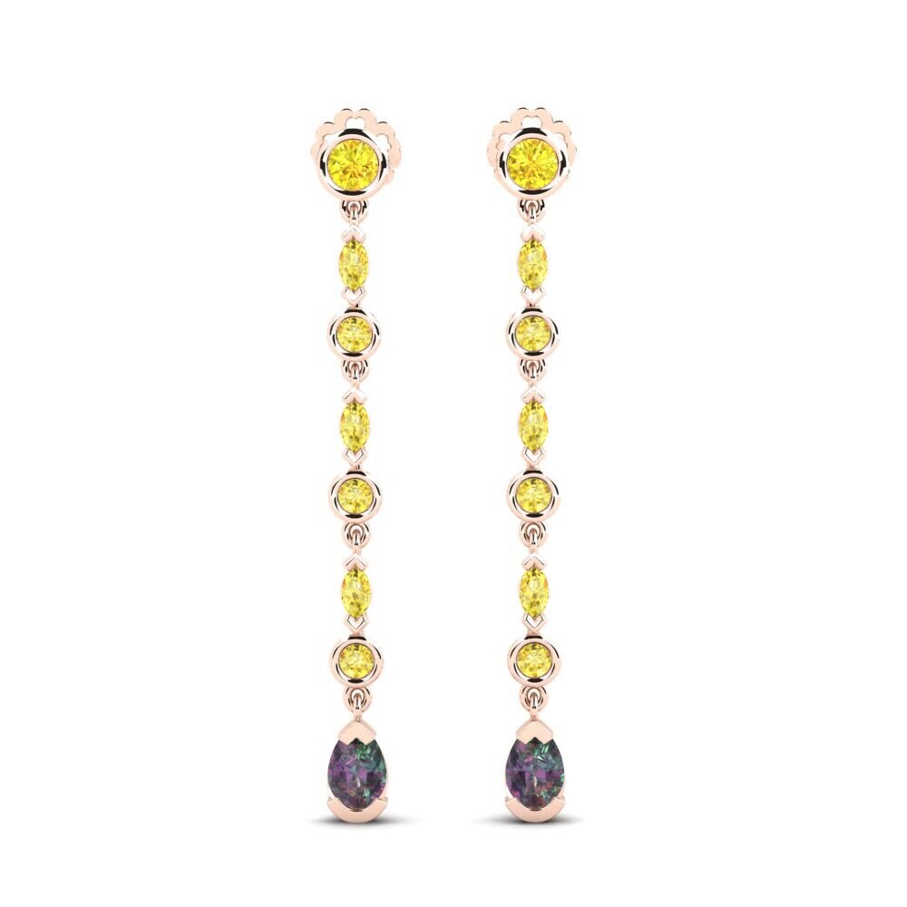 14k Rose Gold Mystic Topaz SYLVIE Earring Kreise