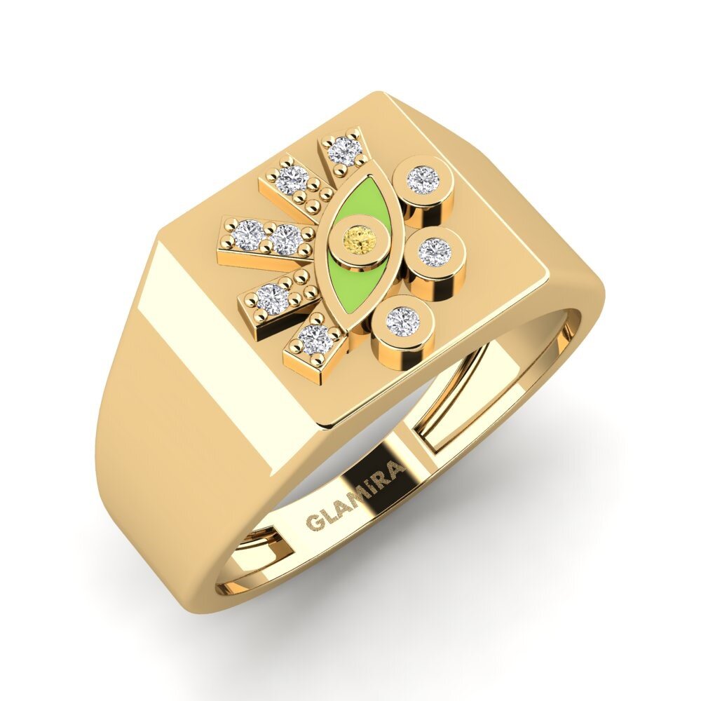 Diamante Amarillo Anillo Krezus