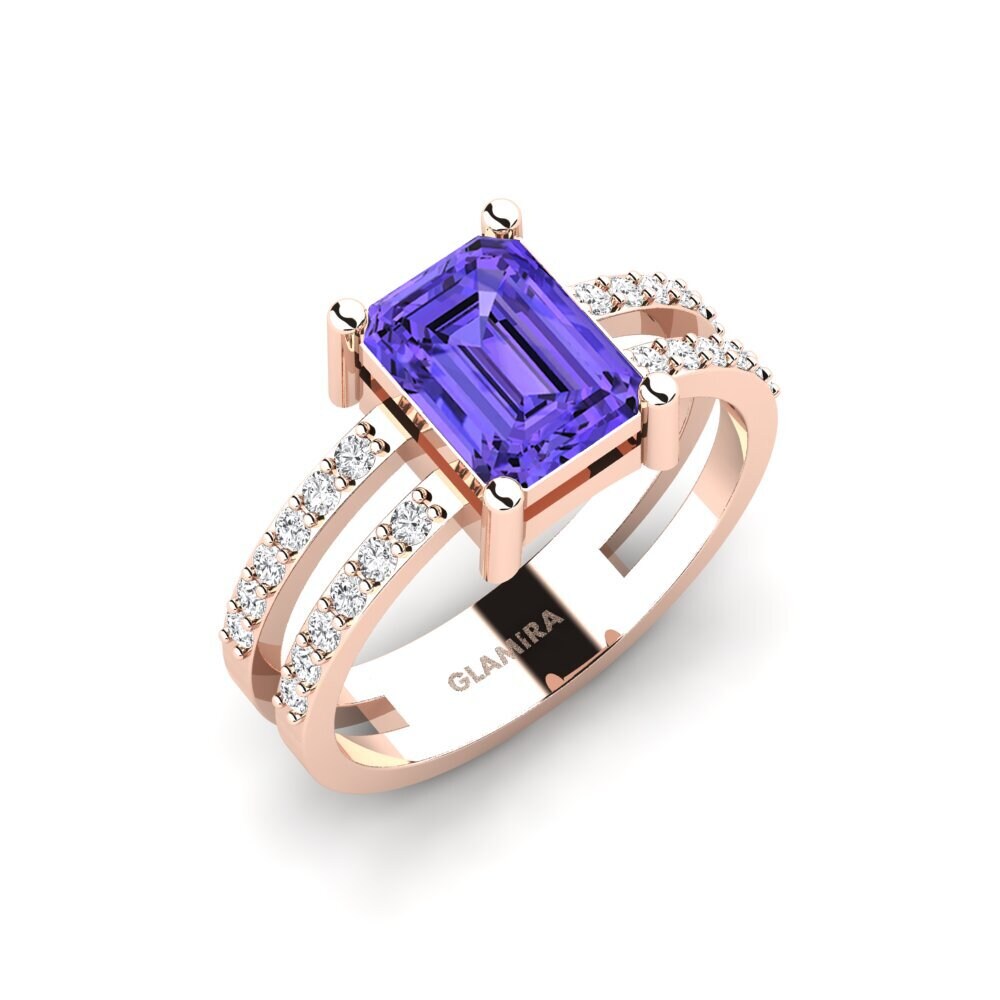 14k Rose Gold Tanzanite SYLVIE Ring Krin