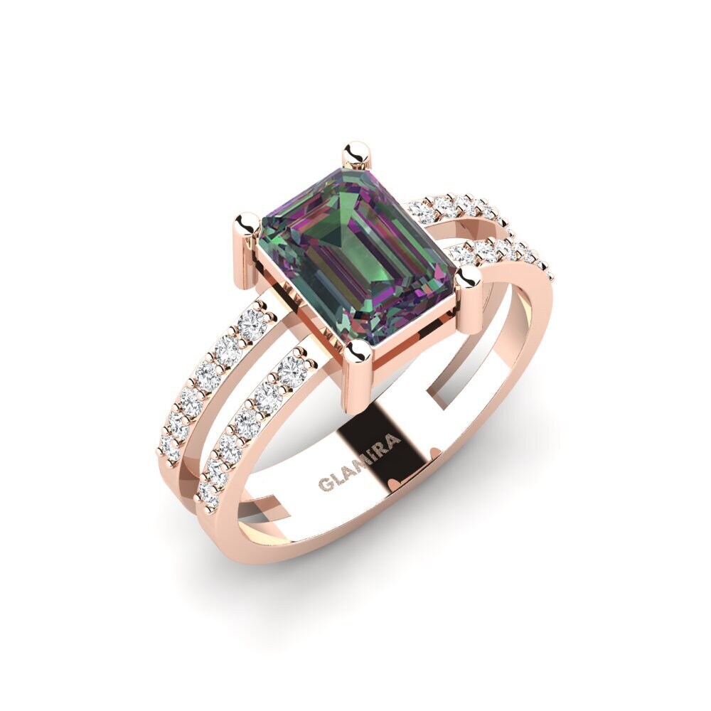 14k Rose Gold Mystic Topaz SYLVIE Ring Krin