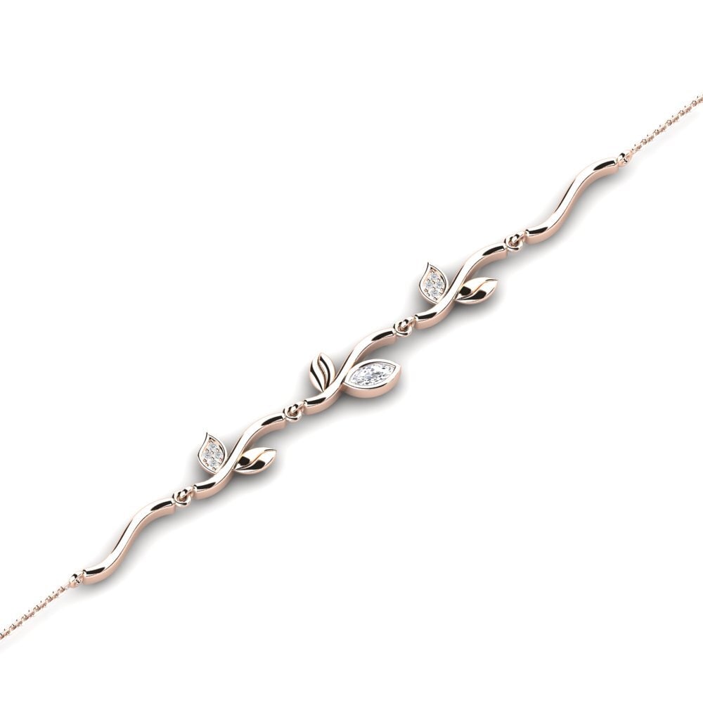 18k Oro Rosa Diamante cultivado en laboratorio Pulsera de Mujer Krisanta