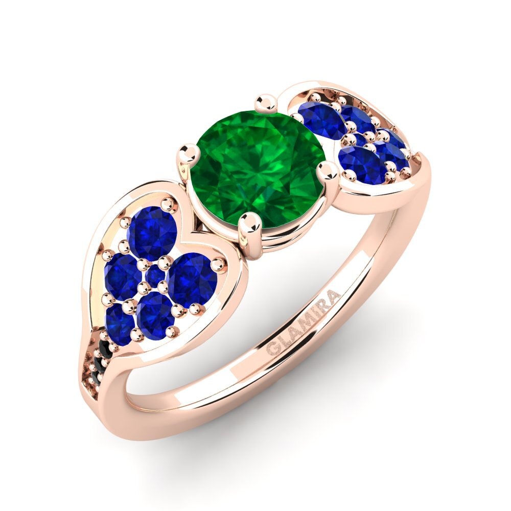 Emerald (Lab Created) Engagement Ring Krishia