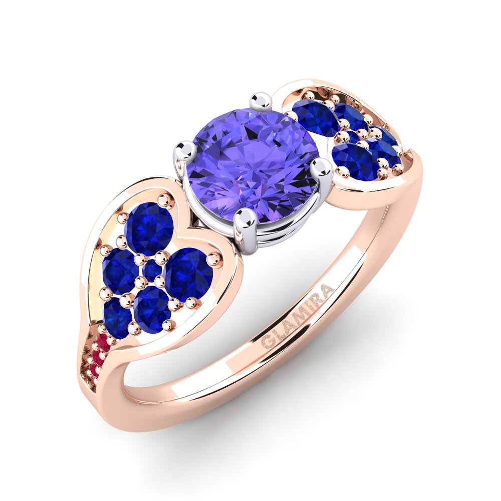 14k Rose & White Gold Engagement Ring Krishia