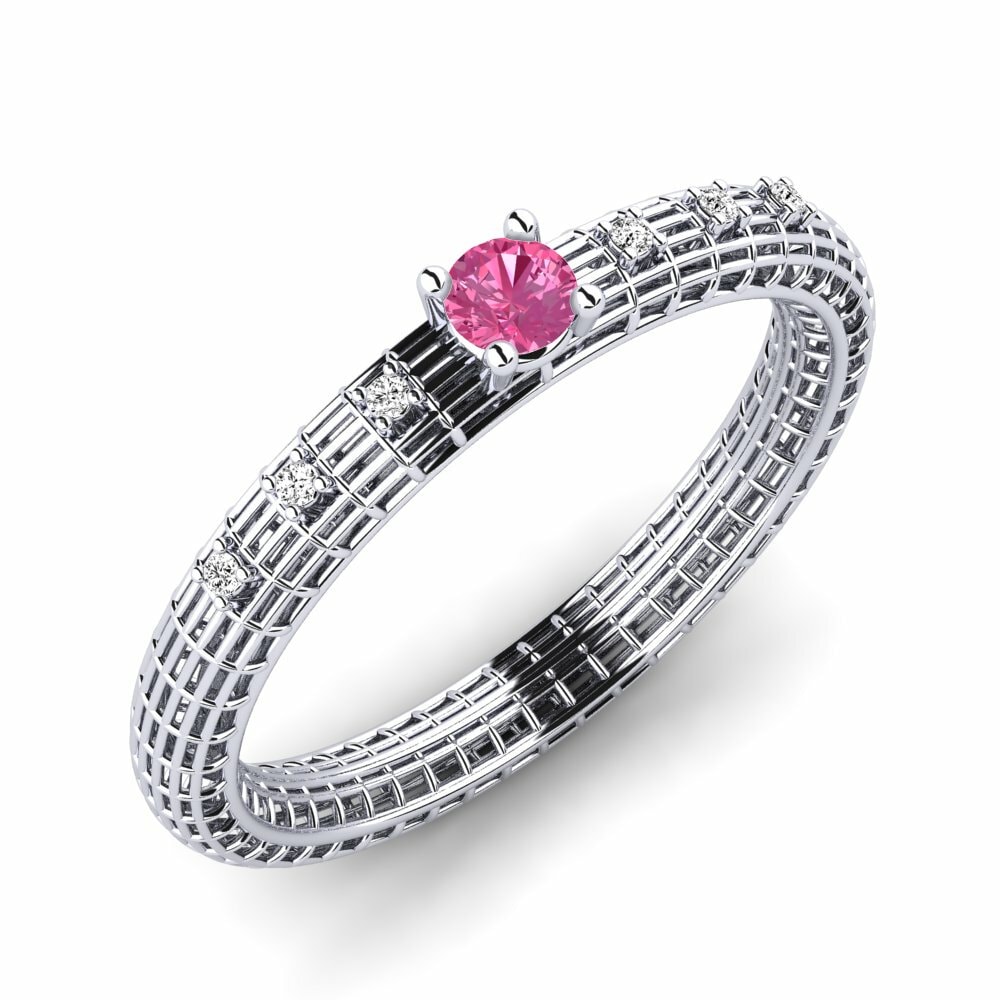 Turmalina rosa Anillo de Mujer Krishna