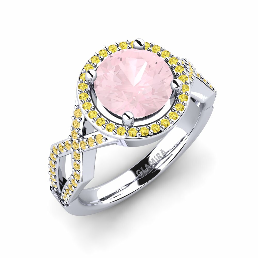 Anillo de compromiso Krizelle Cuarzo rosa