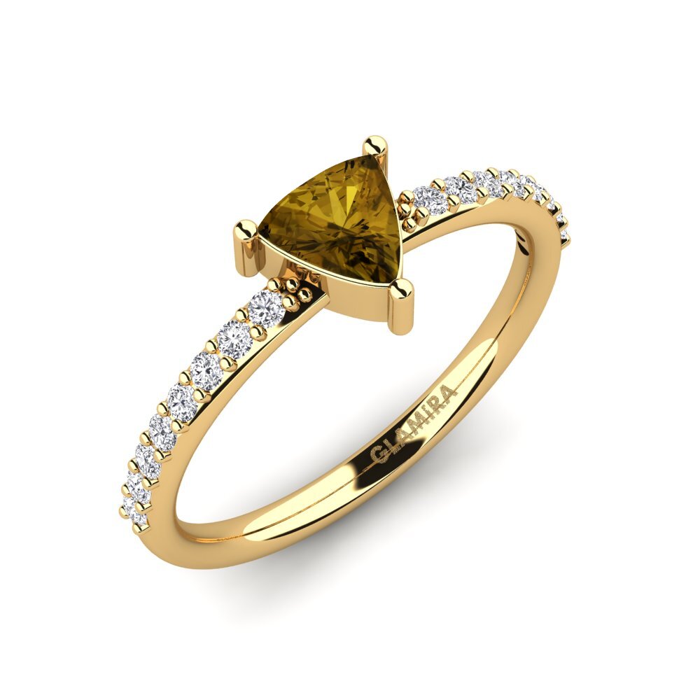 Brown Zircon Engagement Ring Krupp