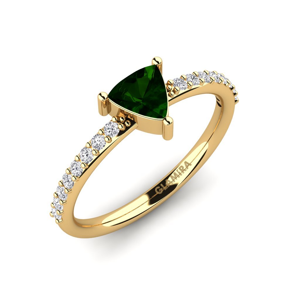 Green Tourmaline Engagement Ring Krupp