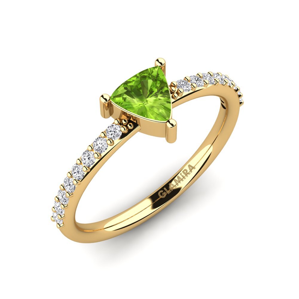 Trillion Peridot Engagement Ring Krupp