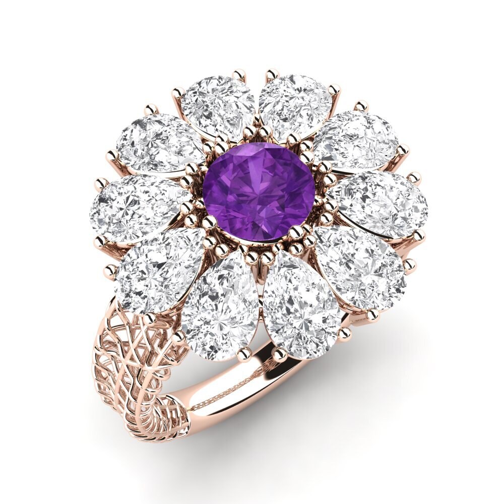 14k Rose Gold Amethyst Ring Kuala