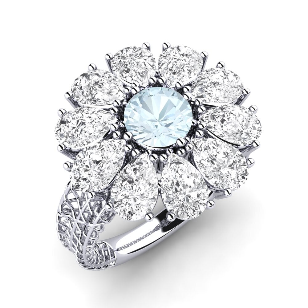14k White Gold Aquamarine Ring Kuala