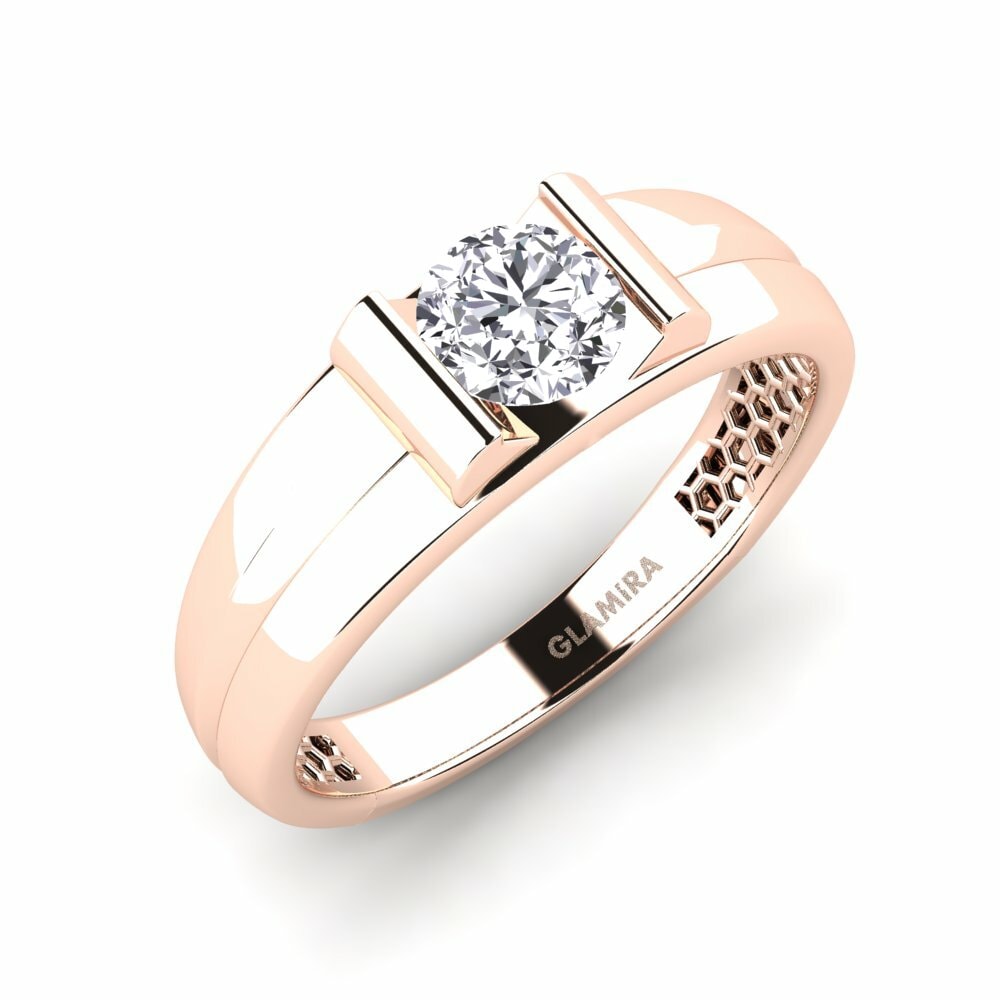 Oro Rosso 375 Diamante Anello da uomo Kuchi