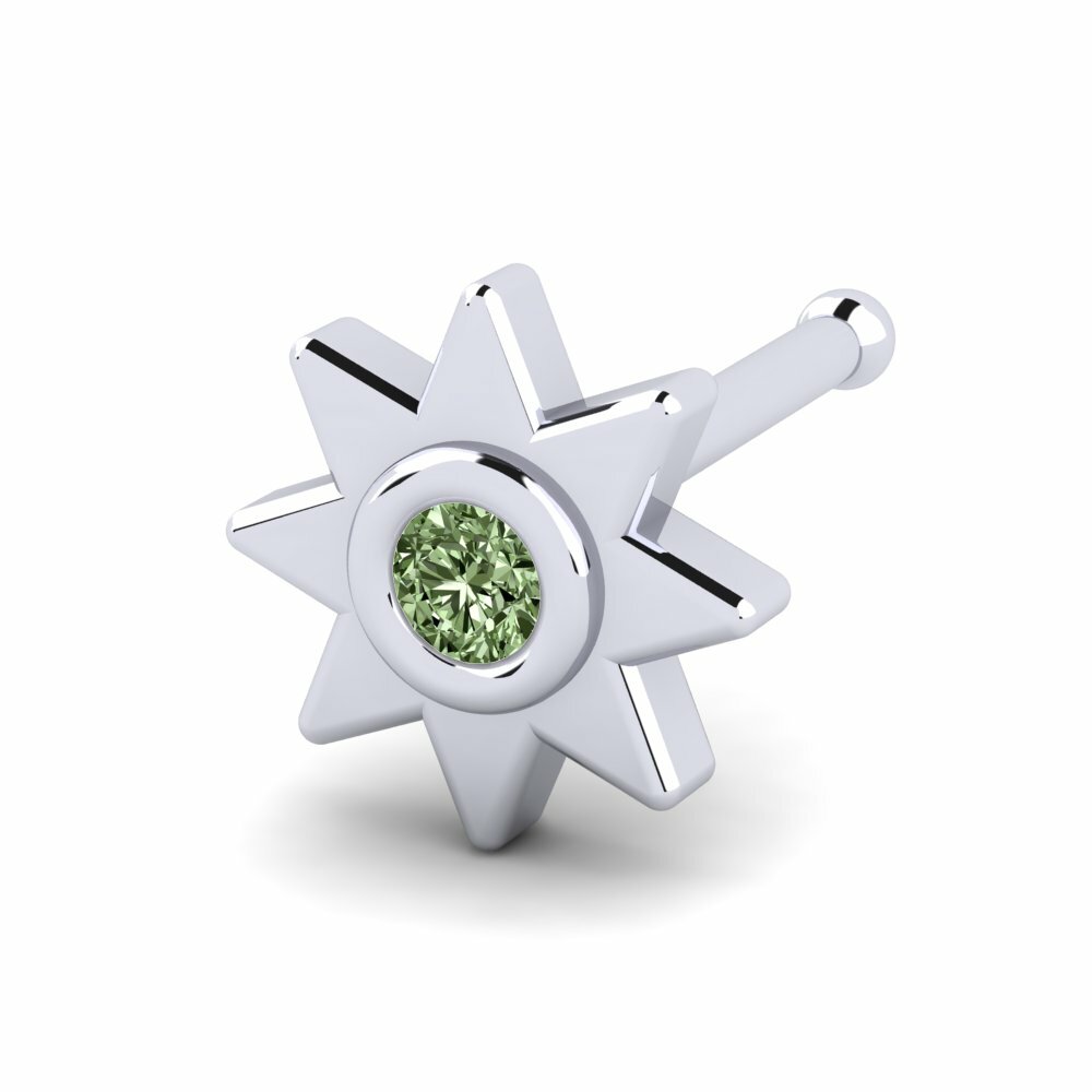 Groene Diamant Neus Pin Kugeal