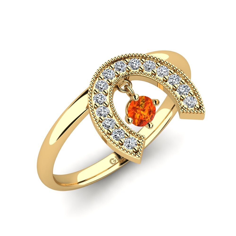 Orange Sapphire Ring Kugeast