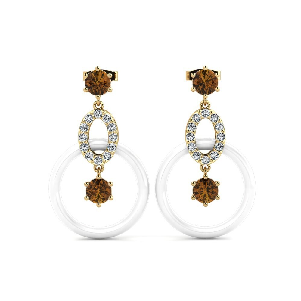 Brown Zircon Women's Earring Kulp