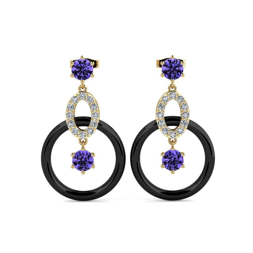 Round Tanzanite Women's Earring Kulp